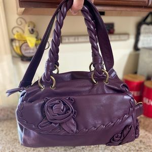 Fiore by Isabella Fiore Purple Leather Handbag